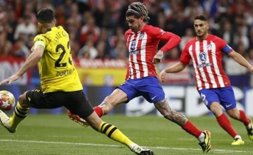 أتلتيكو مدريد يفوز على بوروسيا دورتموند في ذهاب ربع نهائي دوري أبطال أوروبا