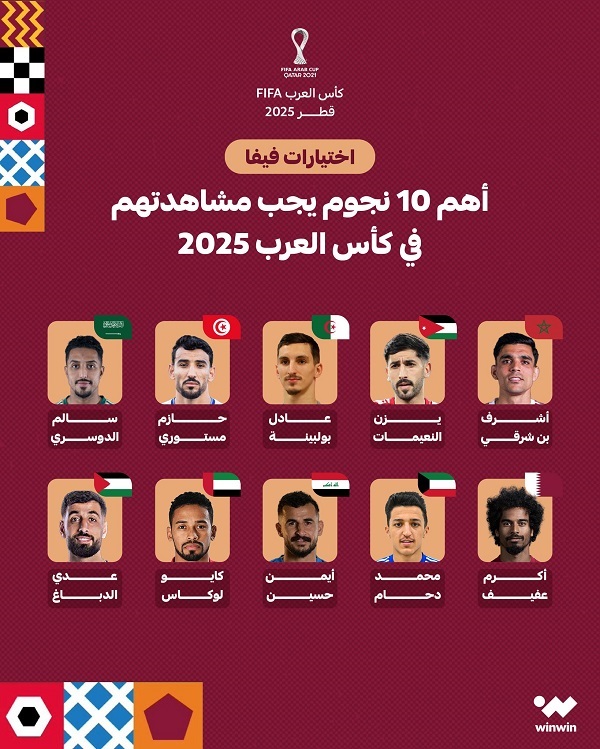 أهم نجوم كأس العرب 2025: قائمة أبرز اللاعبين الذين يستحقون المتابعة